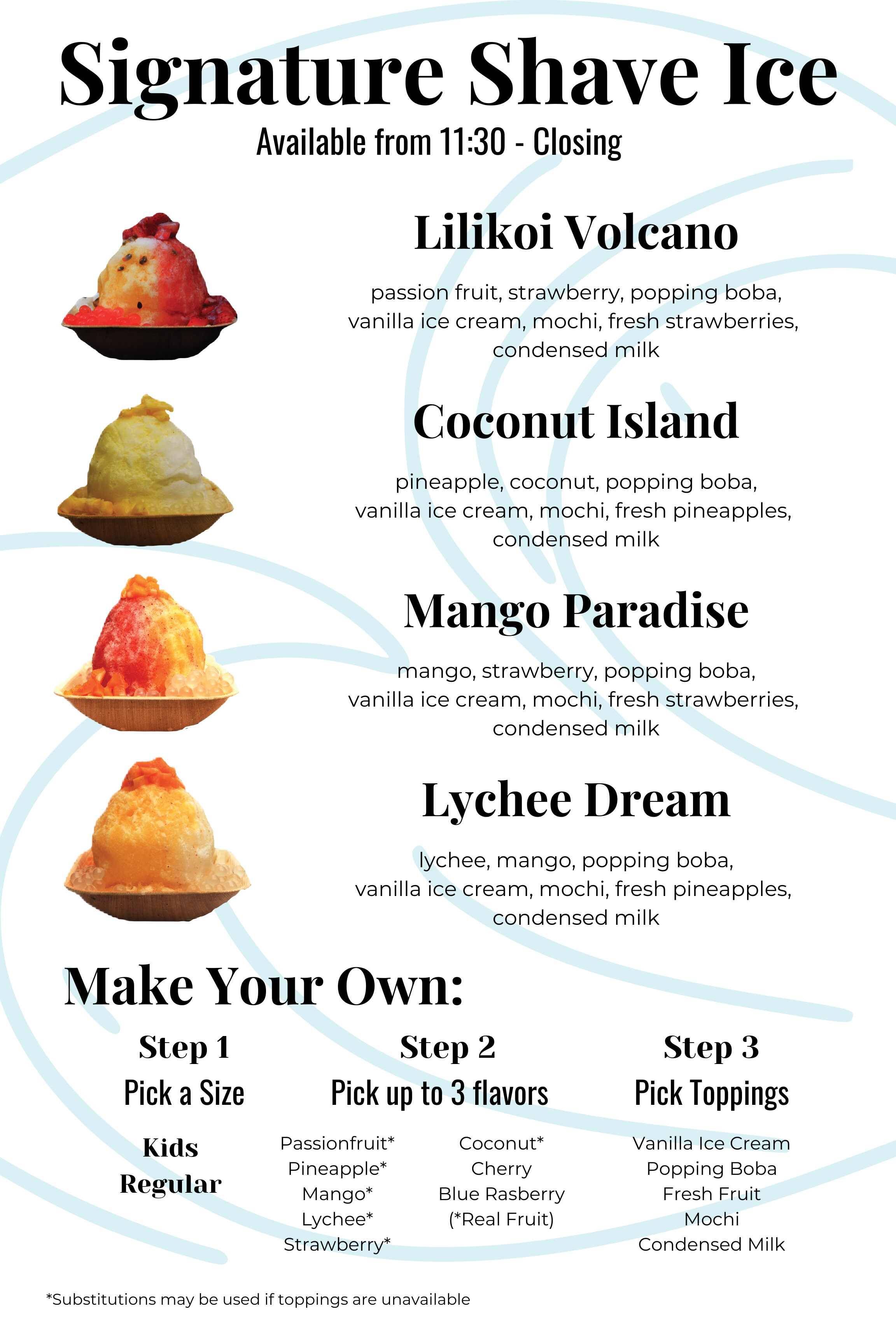 Menu | Kona Wave Cafe